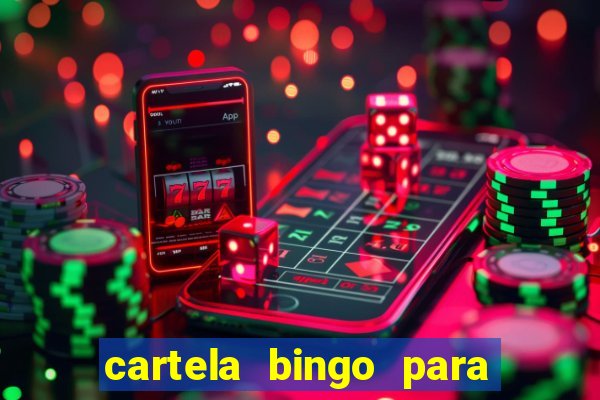 cartela bingo para cha de cozinha imprimir gratis