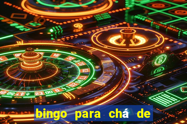 bingo para chá de bebê para imprimir grátis