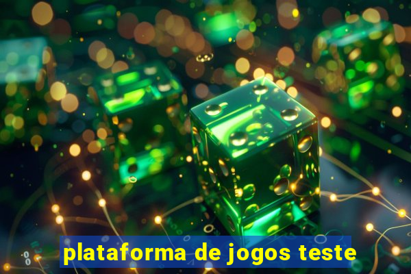 plataforma de jogos teste