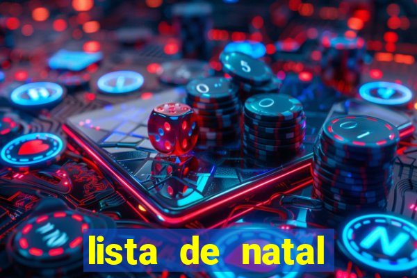 lista de natal para imprimir