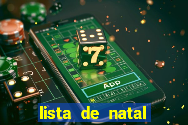 lista de natal para imprimir