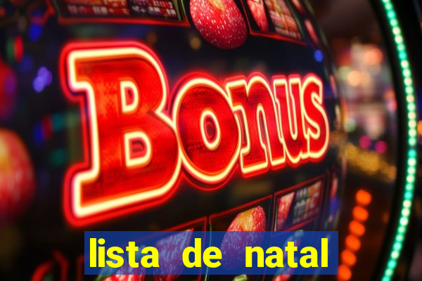 lista de natal para imprimir