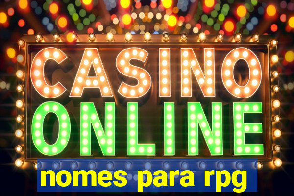nomes para rpg
