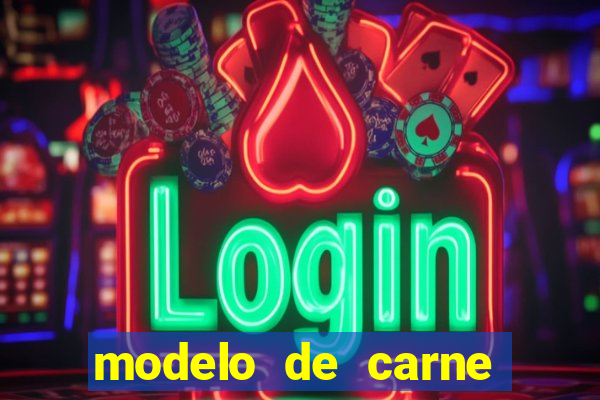 modelo de carne para pagamento