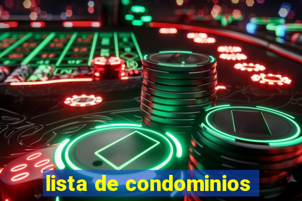 lista de condominios