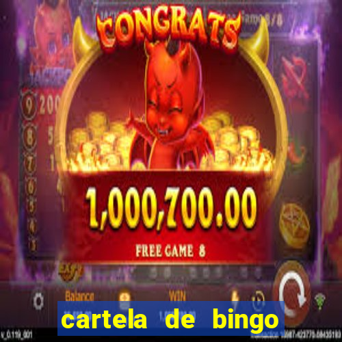 cartela de bingo cha de bebe